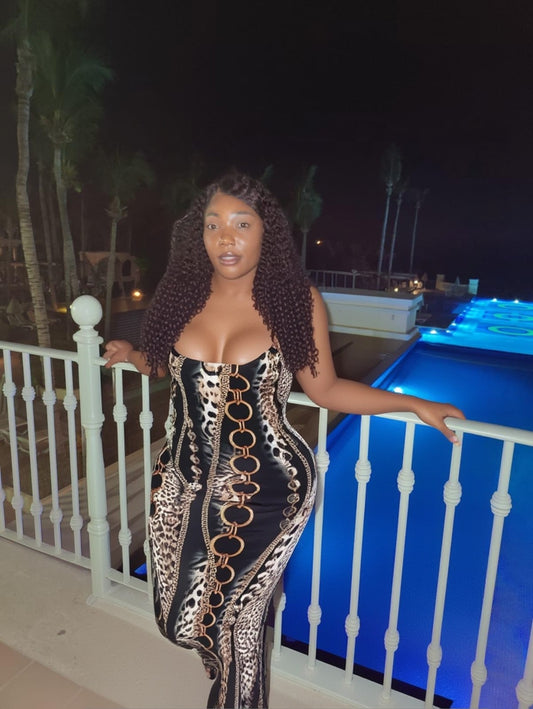 "Boss Babe Energy" Lace Up Back Maxi Dress.