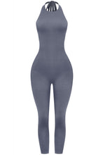 Load image into Gallery viewer, &quot;Exquisite Temptation&quot; Open Back Halter Tie Jumpsuit.
