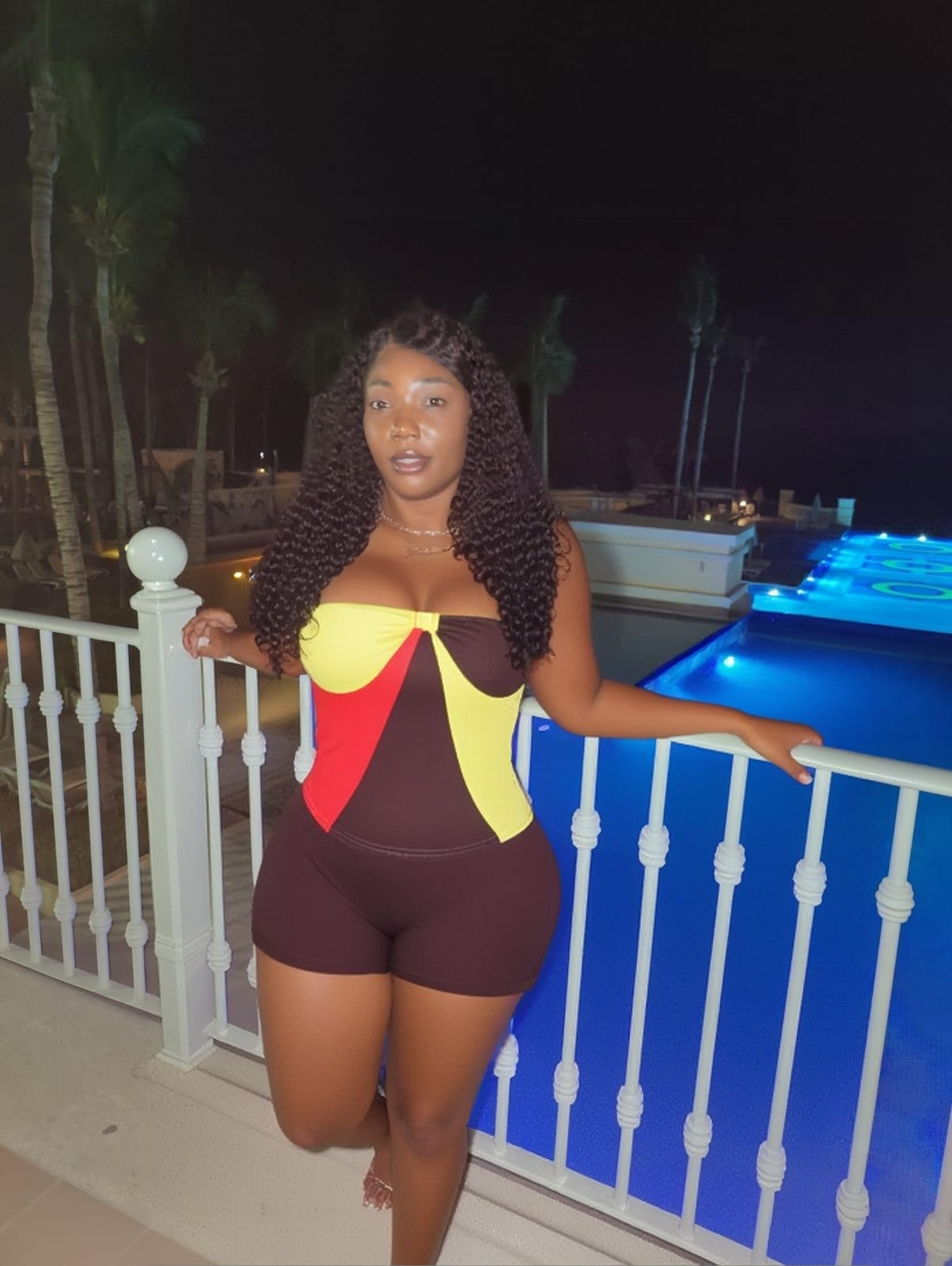 "Main Squeeze" Colorblock Top & Short Set.