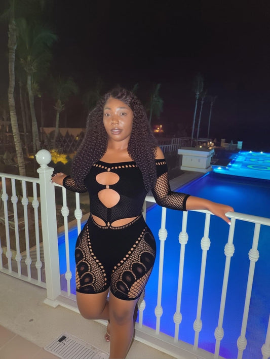 "Too Hot To Handle" Off Shoulder Seamless Romper.