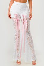 Load image into Gallery viewer, &quot;The Trendsetter&quot; Plus Size High Waisted Bow Detail Lace Pants.
