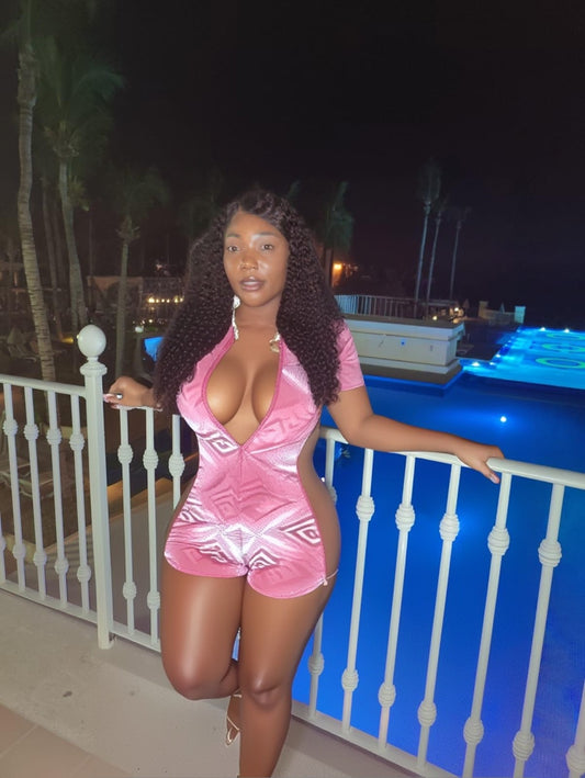 "Soft & Sweet" Mesh Side Velvet Romper.