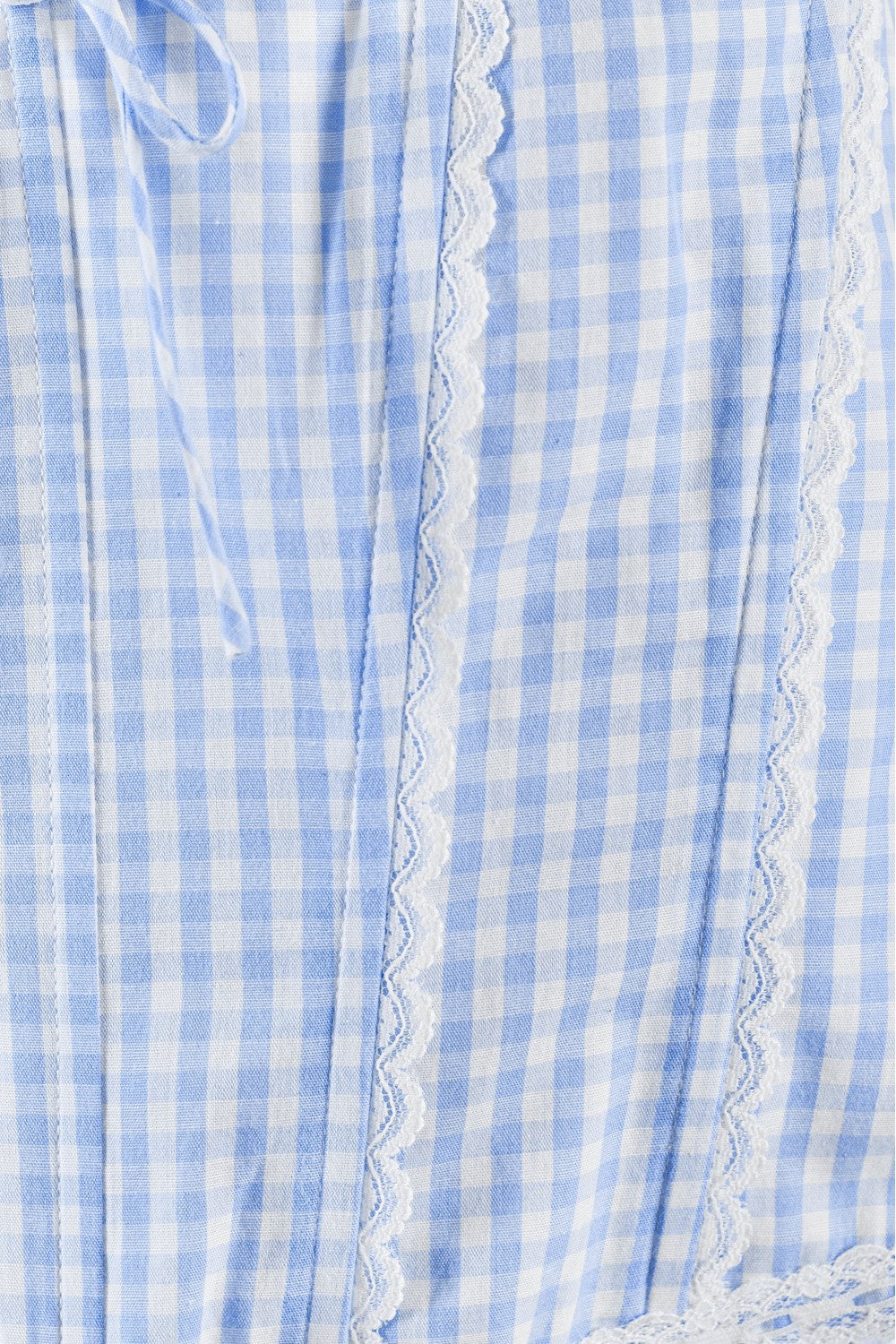 "Very Cutesy" Gingham Hakter Corset Top & Mini Skirt Set.