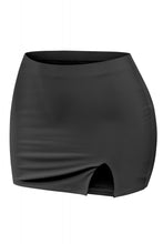 Load image into Gallery viewer, &quot;Sorry For The Wait&quot; Mid-Waisted Mini Skirt With Slit.
