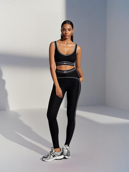 "Sporty & Chic" Crop Top & Leggings Set
