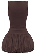 Load image into Gallery viewer, &quot;No Words, Just Allure&quot; Sleeveless Squareneck Bubble Mini Dress.
