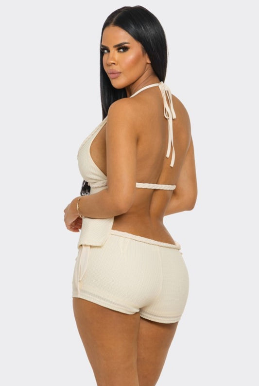 "Greatest Of All Time" Halter Top & Shorts Set.
