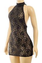 Load image into Gallery viewer, &quot;There She Goes&quot; Sleeveless Halter Open Back Lace Mini Dress
