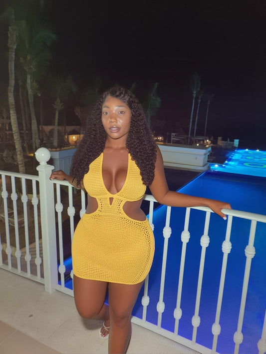 "Sea You Soon" Crochet Mini Dress.