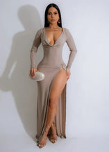 Load image into Gallery viewer, &quot;Sparkle Like A Diamond&quot; Long Sleeve Cowl Neck Bodysuit &amp; Slit Skirt Set
