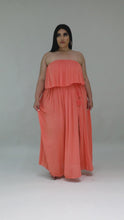 Load and play video in Gallery viewer, &quot;Madrid&quot; Plus Size Strapless Back Cutout Dress.

