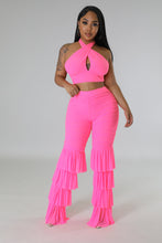 Load image into Gallery viewer, &quot;I Win, You Lose&quot; Wrap Around Top &amp; High Waisted Ruched Pants Set.
