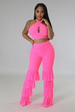 Load image into Gallery viewer, &quot;I Win, You Lose&quot; Wrap Around Top &amp; High Waisted Ruched Pants Set.
