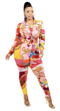 Load image into Gallery viewer, “Seven seas” plus size blouse and leggings set.
