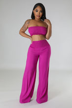 Load image into Gallery viewer, &quot;Tropicana Resort&quot; Trim Tube Top &amp; Pants Set.
