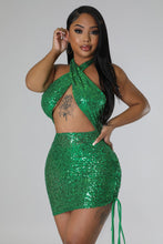 Load image into Gallery viewer, &quot;Luck Be A Lady&quot; Sequin Mini Dress. 

