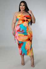 Load image into Gallery viewer, &quot;On Island Time&quot; Plus Size Side Cutout Midi Dress.
