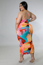 Load image into Gallery viewer, &quot;On Island Time&quot; Plus Size Side Cutout Midi Dress.
