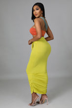 Load image into Gallery viewer, &quot;Out Here Living&quot; Tube Bra Top &amp; Tie Skirt Set.

