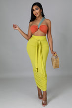 Load image into Gallery viewer, &quot;Out Here Living&quot; Tube Bra Top &amp; Tie Skirt Set.
