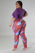 Load image into Gallery viewer, &quot;Blow A Bag&quot; Plus Size Top &amp; Printed Leggings Set.

