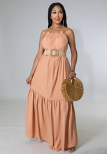 Load image into Gallery viewer, &quot;Just Peachy&quot; Long Open Back Maxi Dress.
