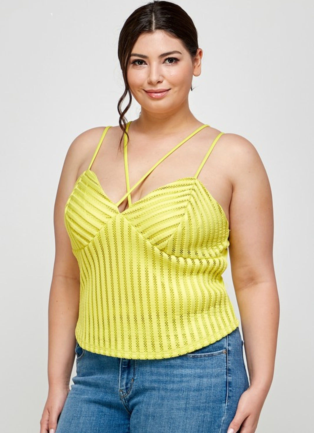 "Good Girl" Plus Size Strappy Cami Top.