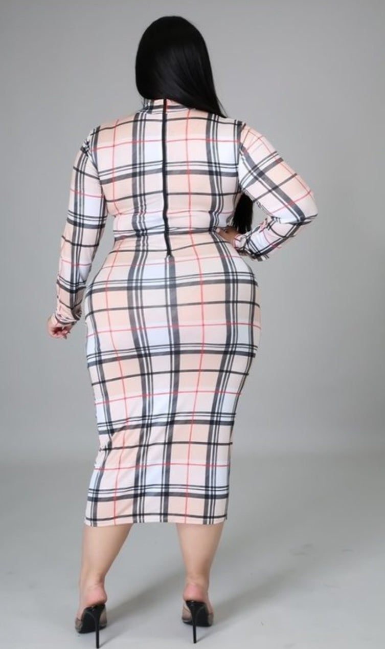 “Still In Demand” Plus Size Cut Out Bodycon Dress.