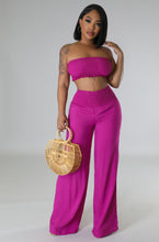 Load image into Gallery viewer, &quot;Tropicana Resort&quot; Trim Tube Top &amp; Pants Set.

