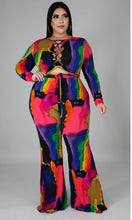 Load image into Gallery viewer, &quot;I Aint Sorry&quot; Multicolor Plus Size Bodycon Jumpsuit Set.
